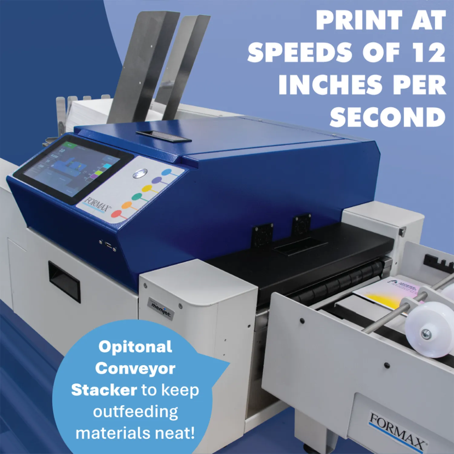 Formax ColorMax8C Digital Color Printing Machine with Conveyor for Envelopes & Documents