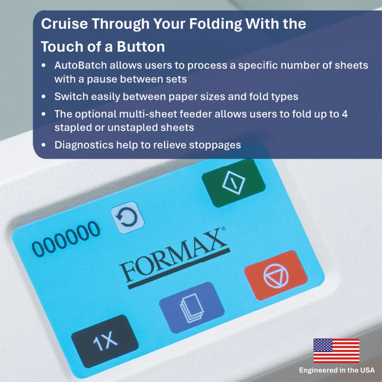 Formax FD-346 Tabletop Paper Folder & Accessories