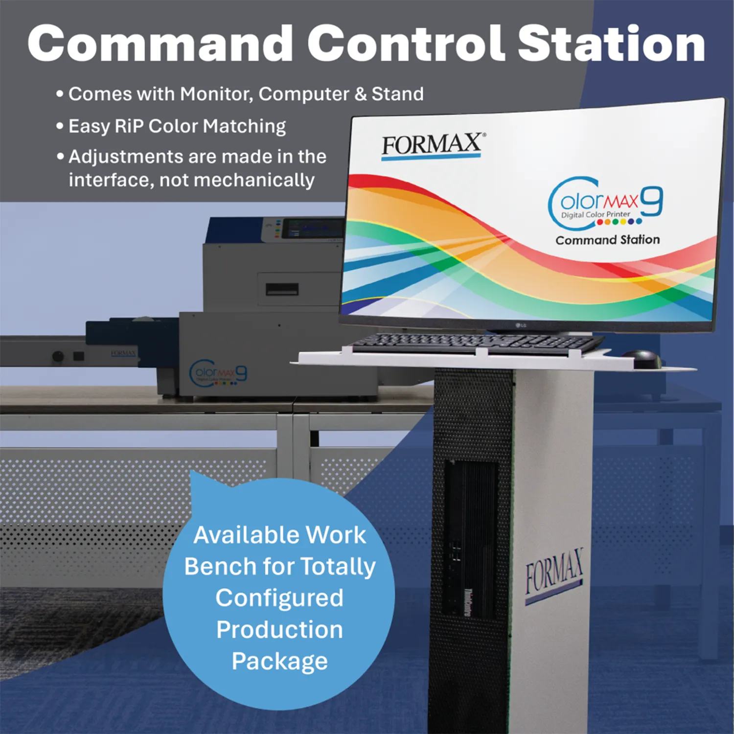 Formax ColorMax9C Digital Color Printing Machine with Conveyor for Envelopes & Documents